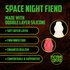 Space Night Fiend - Siliconen Dildo - Rood/Wit_
