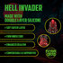 Hell Invader - Siliconen Dildo - Rood/Zwart_