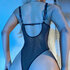 Faux Leather Fetish Tie-up Bodysuit - S/M - Zwart_