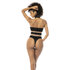 Halter Bodysuit - L - Nude/Zwart_