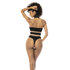 Halter Bodysuit - XL - Nude/Zwart_