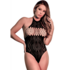 Naadloze Halter Teddy - One Size - Zwart_