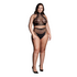 Carpo XLVI - Twee Delen met Col, Crop Top en Pantie - Plus Size_