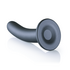 Zachte Siliconen G-Spot Dildo - 7'' / 17 cm - Gunmetal_