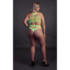 Body met Griekse Halslijn - Plus Size - Neon Groen_
