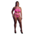 Body met Griekse Halslijn - Grote Maten - Neon Roze_