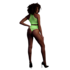 Turtle Neck en High Waist Slip - One Size - Neon Groen_