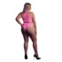Turtleneck en Hoge Taille Slip - Plus Size - Neon Roze_