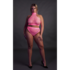 Turtleneck en Hoge Taille Slip - Plus Size - Neon Roze_