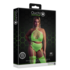 Twee-delige set met crop top en kousen - Plus Size - Neon Groen_