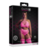 Twee Delige Set met Crop Top en Kousen - Plus Size - Neon Roze_
