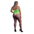 Body met Halternek - Plus Size - Neon Groen_