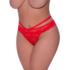 Peek-a-Boo Cheeky Panty - 2X - Rood_