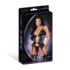 Kira - Open Front Basque met Kousenbanden en String - S/M - Zwart_