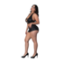 Thalia - Haltertop en Shorts met Ringen en Studs - 2X - Zwart_