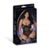 Phoenix - Diamant Gaas Teddy en Kousenband met Kettingen, Ringen en Studs - 2X - Zwart_