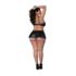 Anastasia - Cami Open Scrotch Rok Panty en Bh met Ringen en Studs - 2X - Zwart_