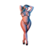 Beha en G-string Set met Bandjes - 2X - Zwart_