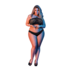 Halter Bandeaux en Panty Set - 2X - Zwart_