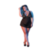 Babydoll met Open Rug en G-String Set - 2X - Zwart_