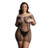 Duo Net Mouwloze Mini Jurk - Plus Size_