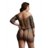 Duo Net Mouwloze Mini Jurk - Plus Size_
