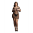 Duo Net Mouwloze Mini Jurk - Plus Size_