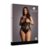 Contrast Net Teddy - Plus Size_