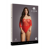 Crotchless Rhinestone Teddy - Plus Size_