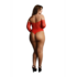 Crotchless Rhinestone Teddy - Plus Size_