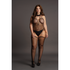 Suspender Fishnet Choker Bodystocking - Plus Size_