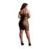 Knie-lange Kant- en Visnetjurk - Plus Size_
