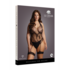 Kruisloze Rhinestone Halter Teddy - Plus Size_