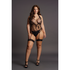 Kruisloze Rhinestone Halter Teddy - Plus Size_