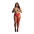 Suspenders met rhinestones panty - Plus Size_