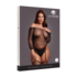 Glanzende Off the Shoulder Bodystocking - Plus Size - Zwart/Goud Glitter_