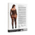 Glanzende Off the Shoulder Bodystocking - Plus Size - Zwart/Goud Glitter_