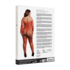 Glanzende Off the Shoulder Bodystocking - Plus Size - Rood/Goud Glitter_
