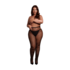 Glanzende Cut-Out Panty’s - Plus Size - Zwart/Goud Glitter_