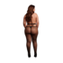 Glanzende Cut-Out Panty’s - Plus Size - Zwart/Goud Glitter_