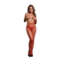 Glanzende Cut-Out Panty - One Size - Rood/Goud Glitter_