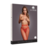Glanzende Cut-Out Panty - One Size - Rood/Goud Glitter_