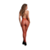 Glanzende Cut-Out Panty - One Size - Rood/Goud Glitter_