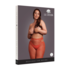 Glanzende Cut-Out Panty’s - Plus Size - Rood/Gouden Glitter_