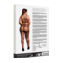 Twee delige set met onderwired open-cup bh en panty met gespen - Plus Size - Zwart_
