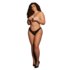 Claire - Elastische Kant Slip met Gouden Details - Plus Size_
