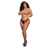 Milou - Elastische Mesh Slip met Open Kruideniers en Gouden Details - Plus Size_