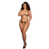 Cloé - String met Open Kruis, Verstelbare Sliders en Gouden Details - Plus Size_