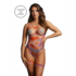 Open-Cup Strappy Teddy en Dazzling Nipple Bling Sticker - One Size_