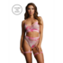 2-delige bh-set met jarretels en schitterende eye contact bling sticker - One Size - Multicolor_